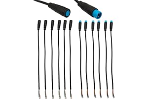 daier 6 Pairs 4 Pin Connector Ebike Waterproof Extension Cable,Female & Male Plug Wire for Electric Bicycle Light, Throttle, Ebrake, DIY Bike Projects