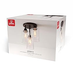 GLOBE Electric 65904 3-Light Bronze Semi-Flush