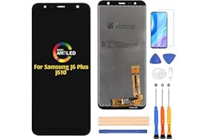 A-MIND Compatible with Samsung Galaxy J6 Plus J610 2018 LCD Display Screen Replacement,for J6+ 2018/J6 Plus SM-J610 J610G/DS J610F J610FN Display LCD Panel Repair Parts Kit,with Tempered Glass+Tools + Black