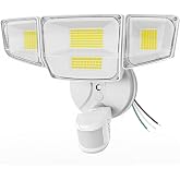 90W 10000LM LED Security Lights Motion Sensor Outdoor Lights, 4 Head Dusk to Dawn, 6500K Daylight Flood Lights Outdoor Motion Sensor, IP65 Waterproof, Motion Light for Outside, Garage, Yard, Porch