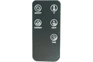 HCDZ Replacement Remote Control Compatible for Titan Flame EF-30A EF-30B EF-30BF WH-48 WF-48S WF-40S WF-36S WF-32S WWFRPL-EF Flat LED Insert Electric Fireplace