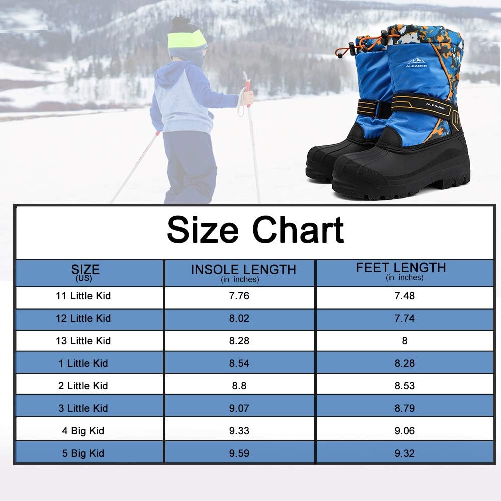  | ALEADER Boys Girls Insulated Waterproof Cold-Weather Snow Boots | Boots