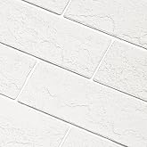TORURAL 100 Old Town White Faux Brick Wall Tiles, 3D Thin Brick Veneers for Bedroom, Bathroom, Kitchen, Fireplace and Fence Wall Panels (14.2 sq ft)