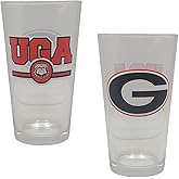 Boelter Brands Licensed NCAA Letterman 16oz Pint Glass (Georgia Bulldogs)