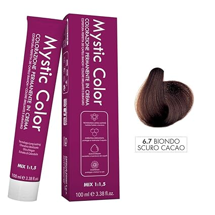 Mystic Color Biondo Scuro Cacao 67 Colorazione Professionale Permanente In Crema Con Olio Di Argan E Calendula Tinta Per Capelli Long Lasting