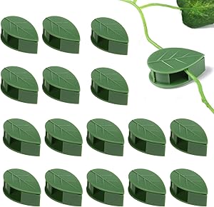 Genenic 50PCS Plant Climbing Wall Fixture Clips,Leaf Shape Clip Plant Fixer,self-Adhesive Hook,Wire Organization,Cable Finishing,Gift Invisible Bracket