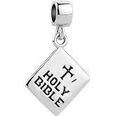 SBI Jewelry Silver Holy Bible Charm fits Pandora Bracelets and Necklace Pendant Dangle Christian Charms for Women Jewelry Gift