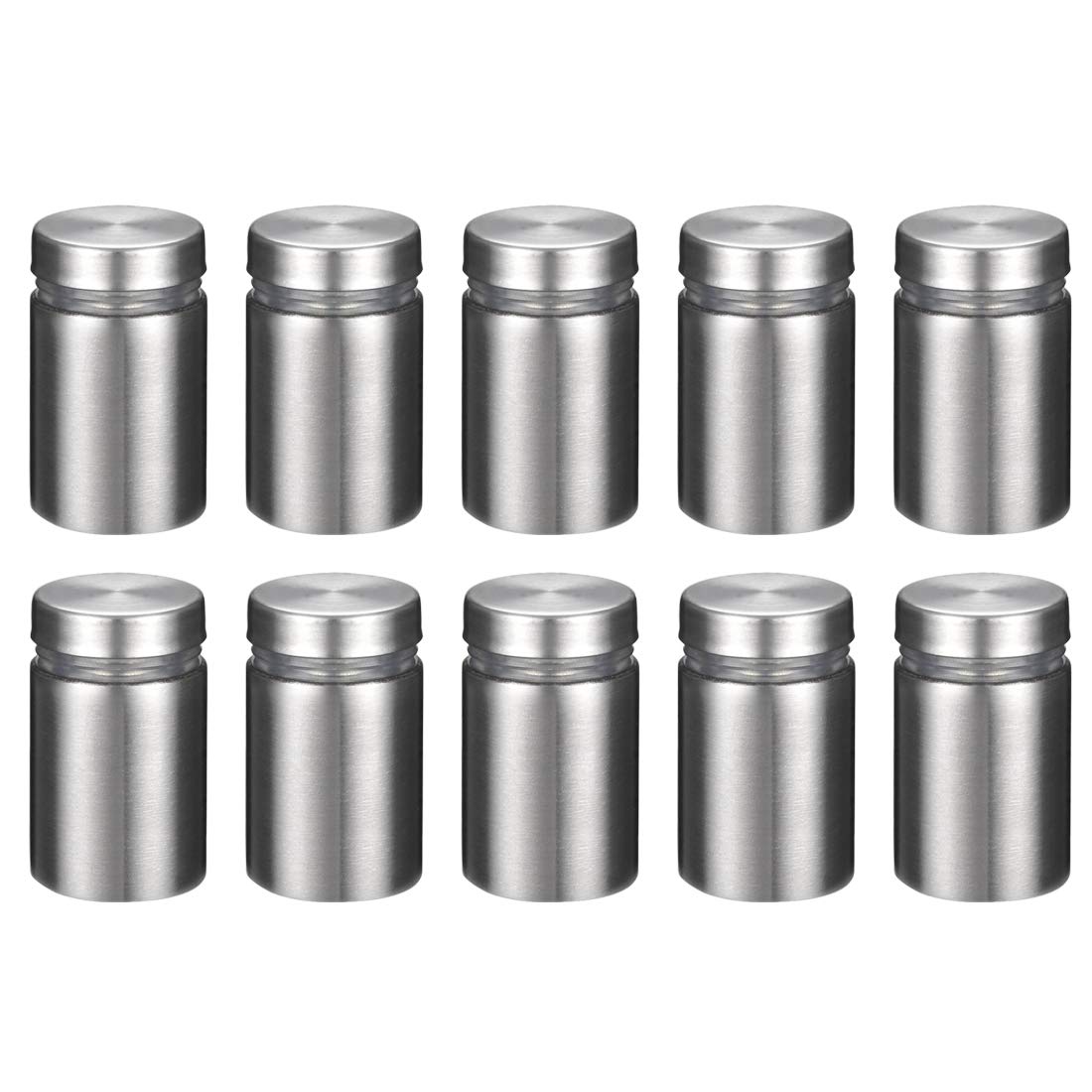 sourcing map 3/4 Dia x 1"(19x25mm) Standoff Screws Wall Mount Sign Holders Acrylic Glass Nails 10pcs