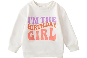Ouliycoqi Toddler Girls Boys Birthday Sweatshirt Infant Long Sleeve Activewear for Baby B'day Pullover T-Shirt Tops Fall