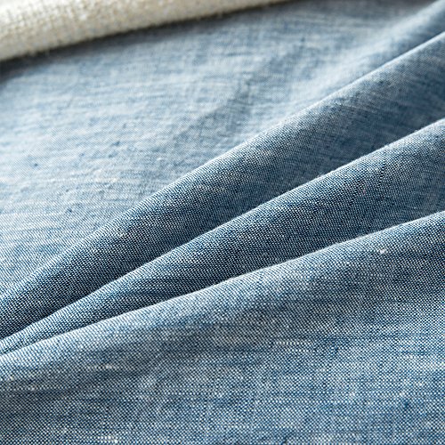 Merryfeel Luxurious 100% Pure French Linen Chambray Sheet Set - Queen - Thumbnail 4