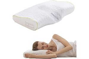 Vaverto Orthopedic Cervical Pillow for Side Sleeping- Adjustable Contour for Neck & Pain Relief, Ideal for Side, Back & Stomach Sleepers, Odorless Memory Foam, Organic Cotton Cover - Standard Size