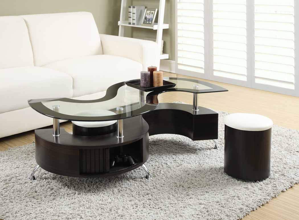 ( only stool ) Coaster Home Furnishings 720218 Coffee Table, White/Cappuccino