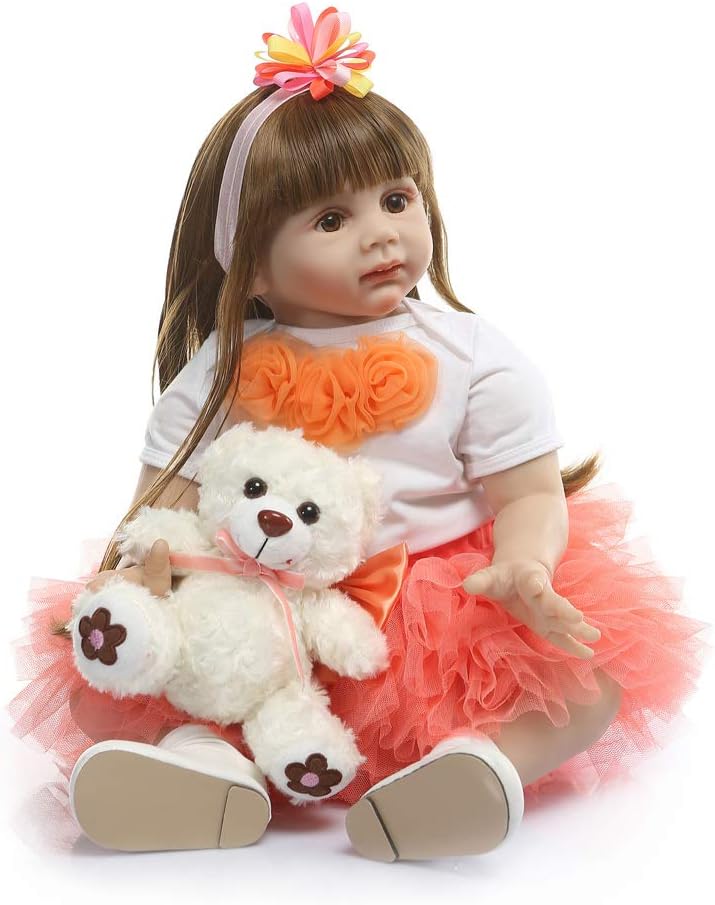 Prezzo CQ Reborn Doll Handmade Toy Doll Silicone 60CM Simulation Baby Regalo di Compleanno per Bambini Offerte
