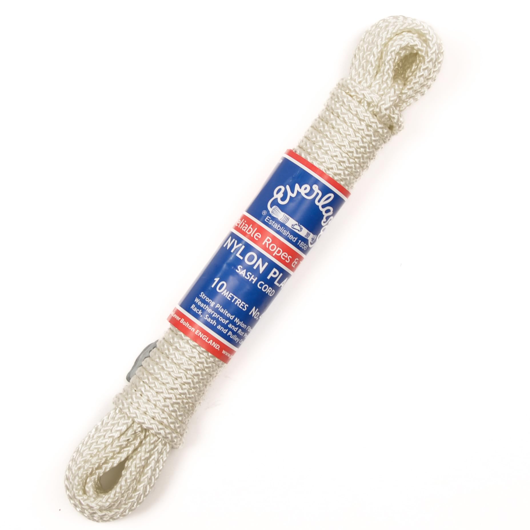 Everlasto Plaited Nylon Sash Cord Pulley Line Rope with Strong Nylon Core No.4 (6mm) x 10M — image 1