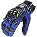 ILM Alloy Steel Bicycle Motorcycle Motorbike Powersports Racing Gloves Touchscreen (L, Blue) Model 10C
