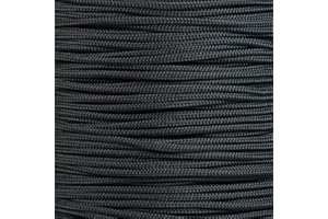 Paracord Planet | Type II Commercial Grade 425 Paracord – 425 LB Tensile Strength W/ 3mm Diameter (Black, 50 FT)