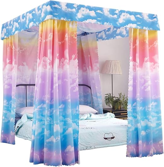 rainbow bed canopy