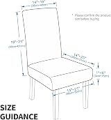 MAXIJIN Stretch Velvet Chair Covers Set of 6 Stone Blue view 6