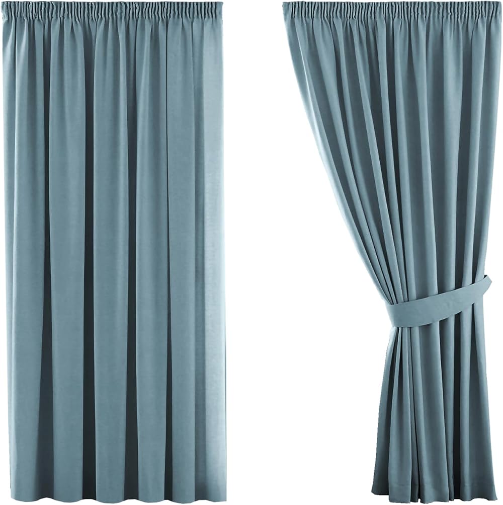 H.Versailtex 2 Panels Citadel Blackout Curtains 46x54 with Tiebacks