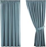 H.Versailtex 2 Panels Citadel Blackout Curtains 46x54 with Tiebacks