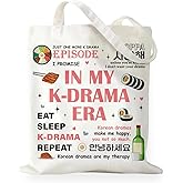 RNYJJ K-Pop Gift Tote Bag for Kpop Music Lover Korean Drama Canvas Tote Bag Gift for K-Pop Lover, Double-Sided Print Bags