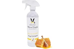 Warren London Wet Kiss Dog Cologne Spray – Milk & Honey | Long-Lasting Odor Eliminator & Coat Freshener for Dogs & Cats | 16 oz