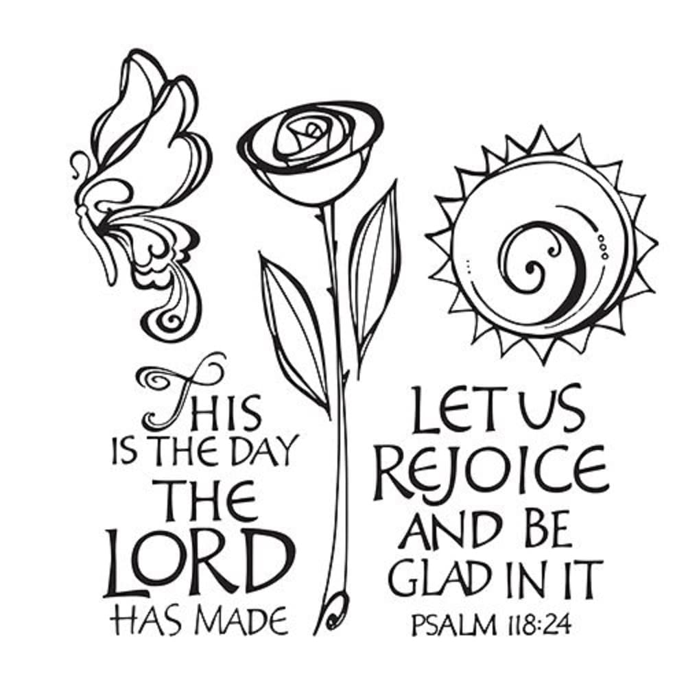 Spellbinders This is The Day Cling Rubber Stamp, Multi-Colour