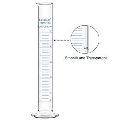 Labasics 1-Pack 50 ml Borosilicate Glass Graduated