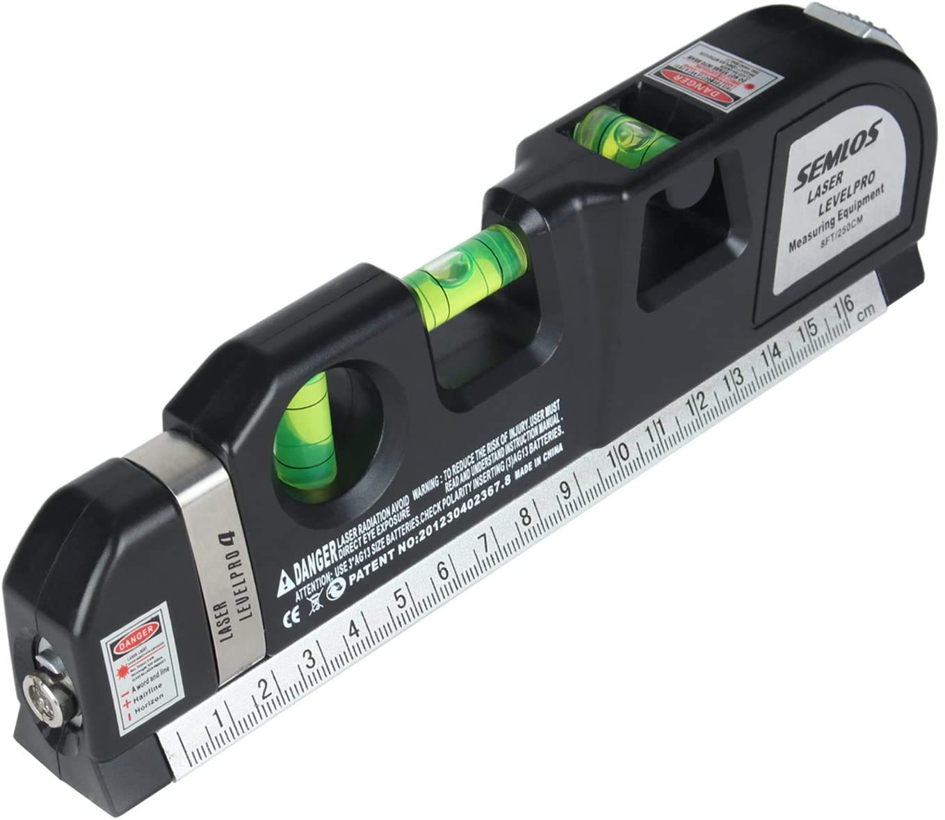 Semlos Multipurpose Laser Level, Spirit Levels, Measuring Tape, Standard and Metric Tape Ruler