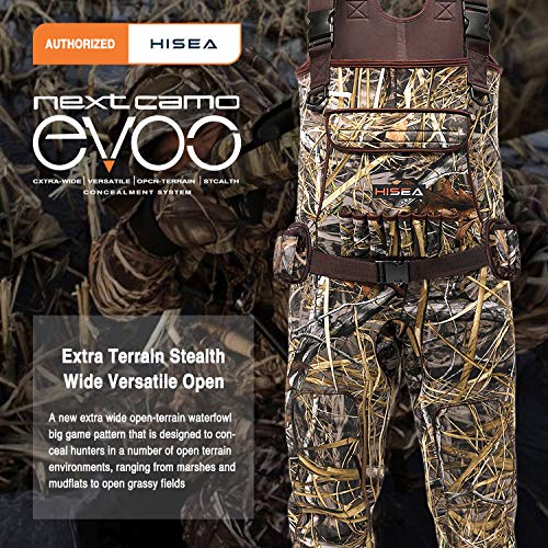 HISEA Chest Waders Neoprene Duck Hunting Waders for Men with Boots Camo