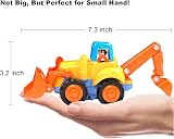 HOLA 4 Pack Friction Power Digger Trucks Set for Toddlers 1 Year Old Boys view 5