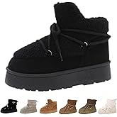 Gezolligheid Women's Snow Boots With Fur Lining, Warm Ankle Boots, Soft And Comfortable Outdoor Walking Boots, Cold-Resistant Platform Shoes