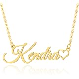 gold plated name cursive necklaces 