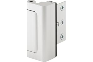 Prime-Line U 10827 Door Reinforcement Lock – Add Extra, High Security to your Home and Prevent Unauthorized Entry – 3 In. Stop, Aluminum Construction, Satin Nickel (Single Pack)