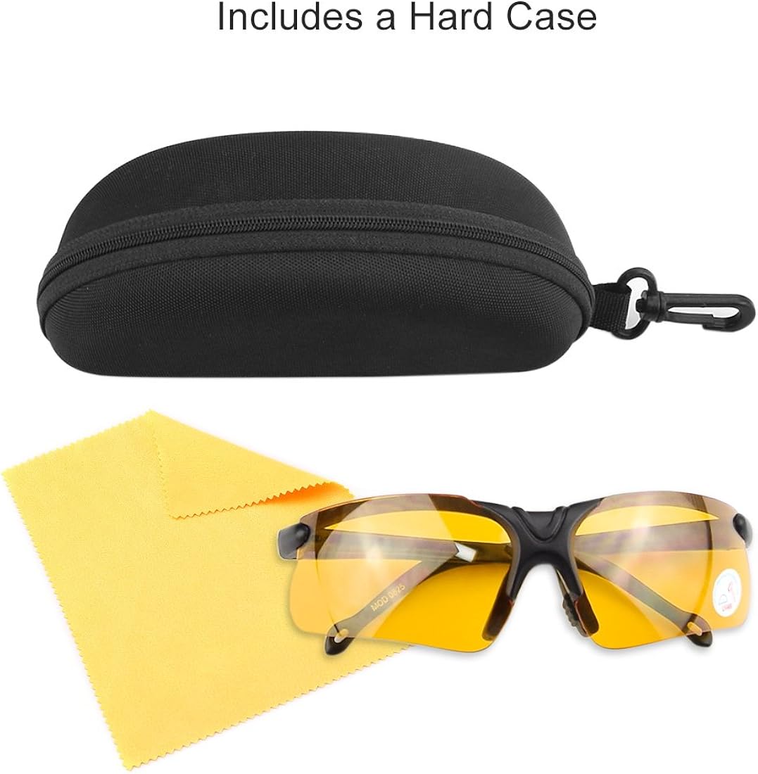 XAegis Shooting Glasses with Case Anti Fog Hunting Safety Glasses for Men Women : Clothing