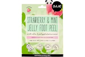 Jelly Foot Peel - Strawberry and Mint Jelly by Oh K! for Unisex - 1 Pair Mask