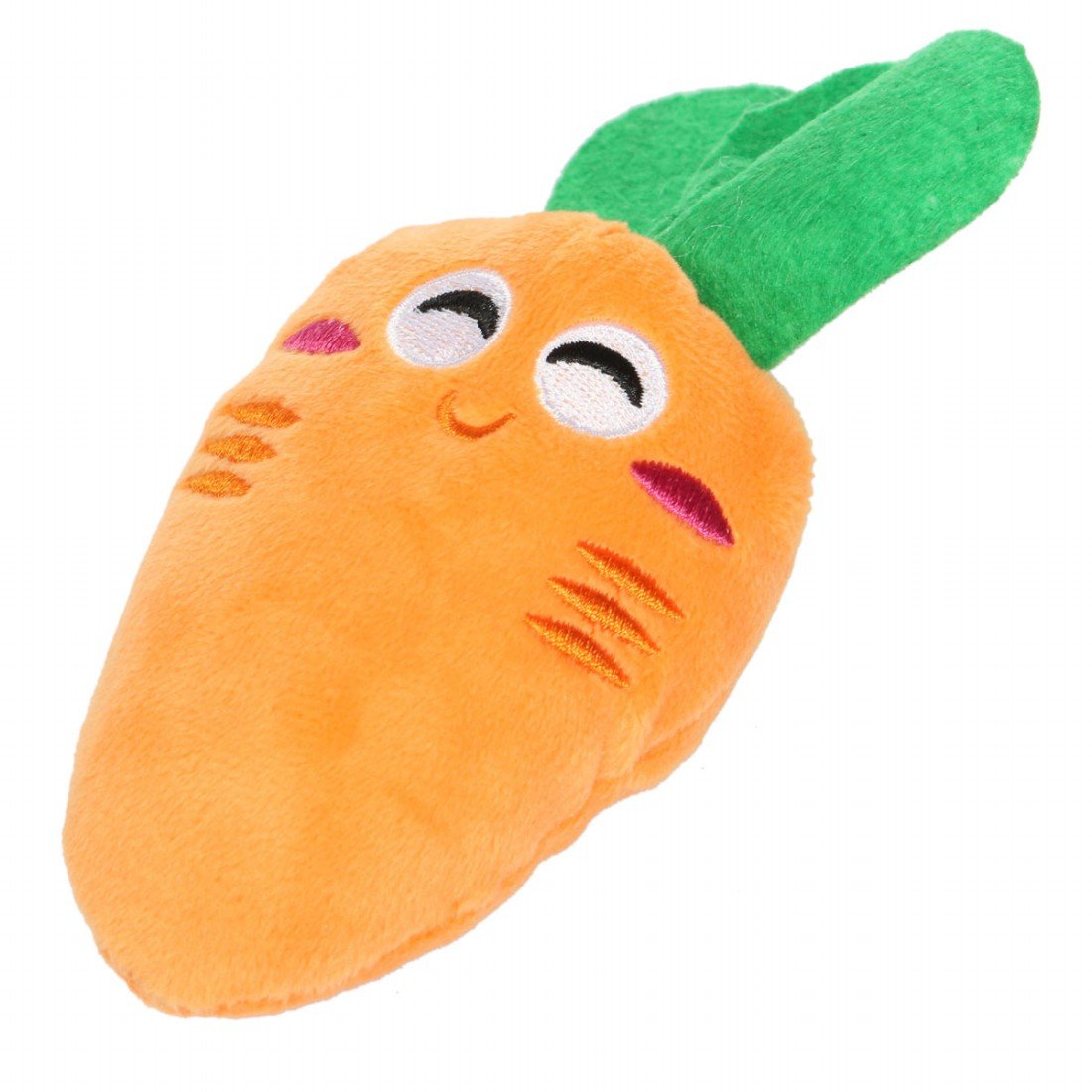 Kungfu Mall Dog Puppy Cat Vegetable Carrot Sound Voice Plush Toy