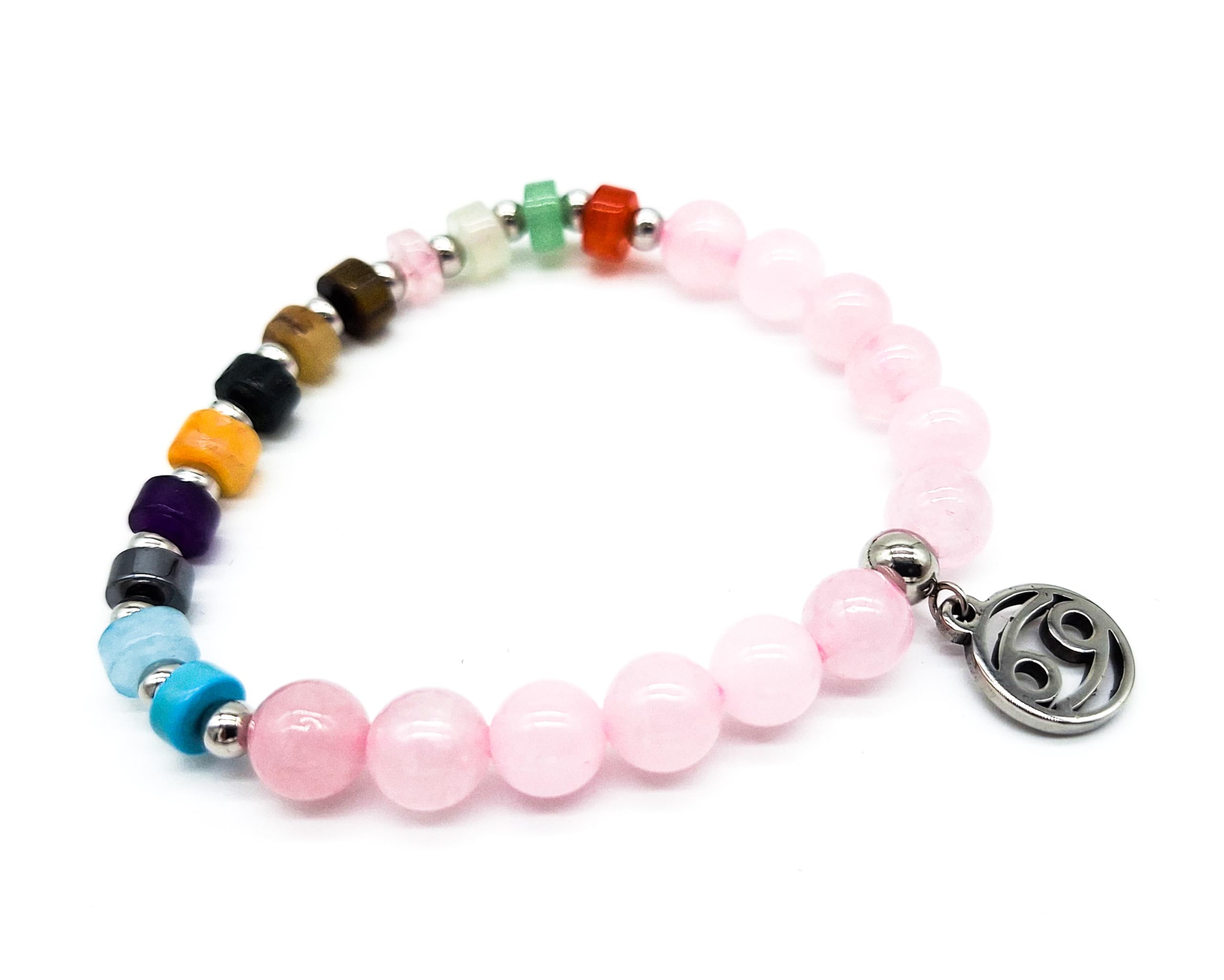 Zodiac Sign Gemstone Bracelet in Gift Box | Protection Happiness Love Energy, 18 cm, Gemstone
