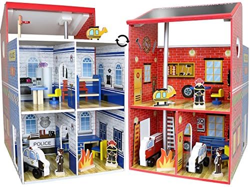 police and fire station toy