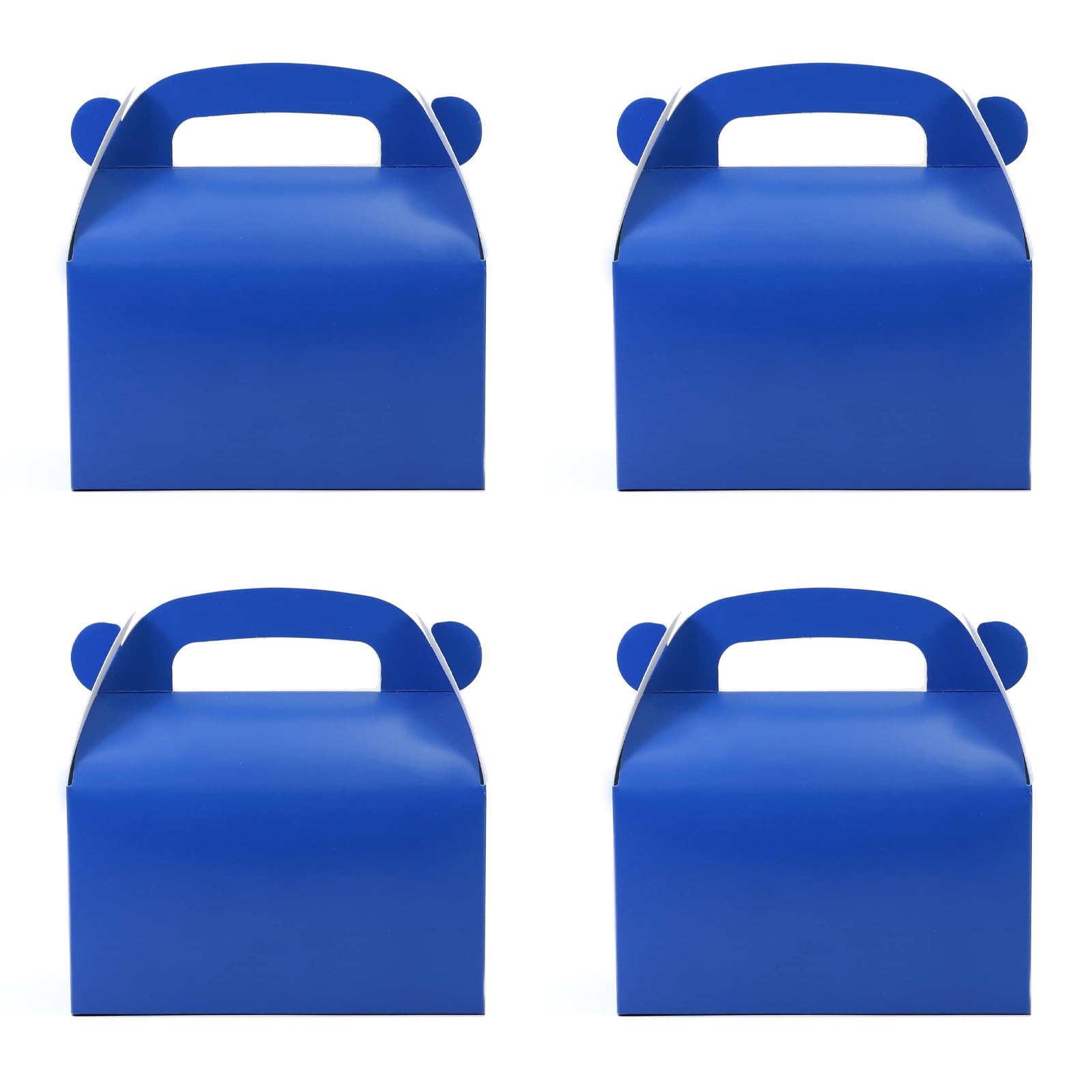Photo 1 of Oletx 30-Pack Dark Blue Party Favor Treat Boxes Pack, Goodie Boxes, Paper Gable Gift Boxes with Handles. Perfect for Prince Party and Baby Boy Shower Decoration Supplies