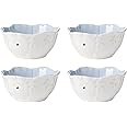 Lenox 897767 Butterfly Meadow Floral Dessert Bowls, Blue, Set of 4