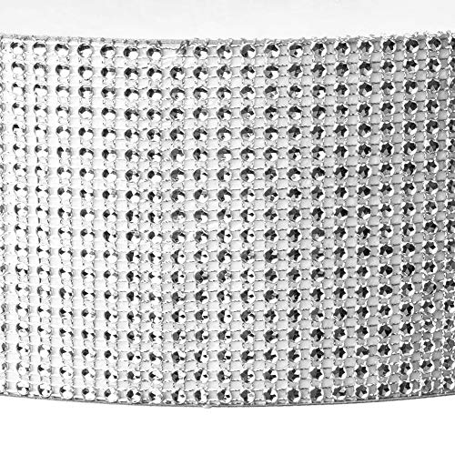 Eleganty Bling Wedding Cake Stand - Supports Heavy Multi-tier Cake, Cupcake and Dessert Base Decorative Centerpiece Display, Silver - 12 Inches - Round