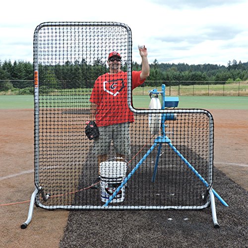 image for JUGS Fixed-Frame L-Shaped Protective Screen - Baseball Pitcher and Pit