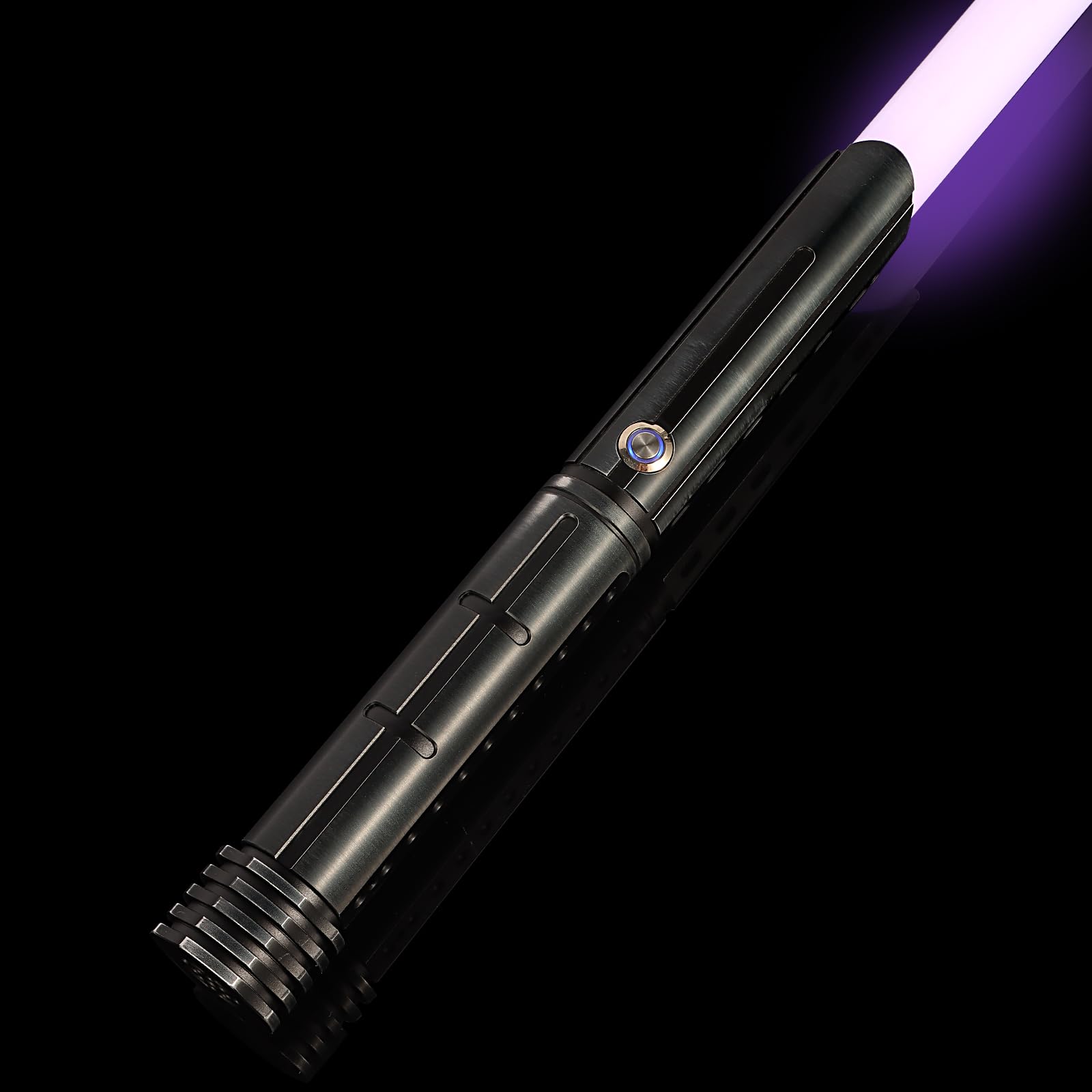 AthlChamp Motion Control Heavy Dueling Lightsaber for Adults, Dueling Light Saber with Heavy Duty Metal Hilt & Thick Blade & 16 Sound Fonts & 12 RGB Colors - Black