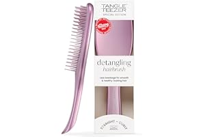 Tangle Teezer Chrome Ultimate Detangler Brush for Wet & Dry Hair, Eliminates Knots & Reduces Breakage for Straight to Curly Hair Types, Mauve