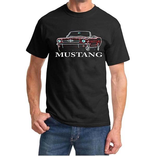 1970 Ford Mach 1 Mustang Cartoon Design T-Shirt - Heavyweight Cotton, Unisex, Made In USA