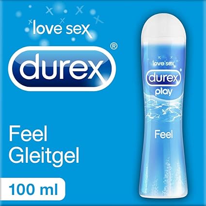 Durex Play Feel Gleitgel auf Wasserbasis - Leichtes, seidiges Gleitmittel für gefühlsechtes Empfinden in der praktischen Dosi