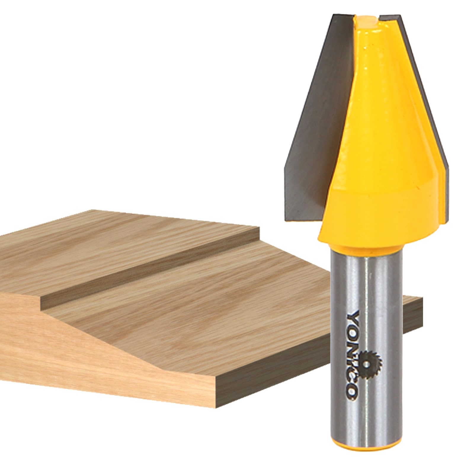Yonico 12144 - Vertical Raised Panel Router Bit, Bevel - Cutting Height: 1-1/2" - 1/2" Shank — image 1
