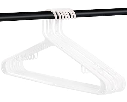 Buy White Plastic Hangers Pack Of 30 Durable Slim Ideal