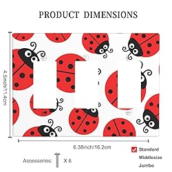 Pznen Light Switch Cover, Ladybug Red Black Polka